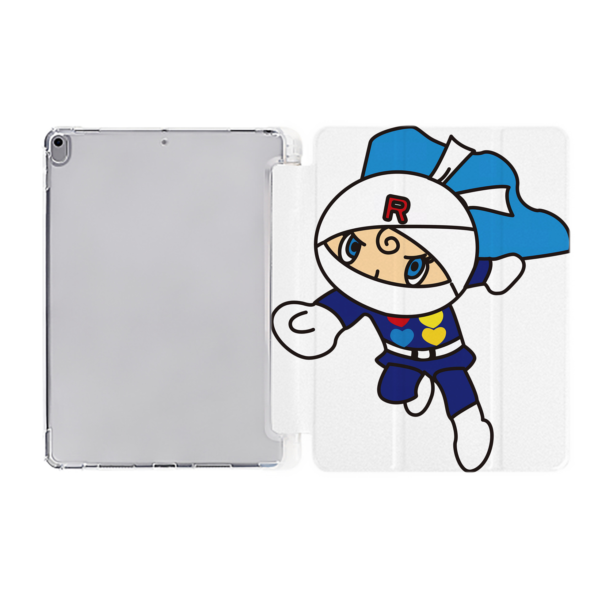 （画像用） アンパンマン Anpanman IPad ケース ペン収納付き 三つ折りスタンド PUレザー×シリコン 対応機種9.5/10.5/10.9インチ
